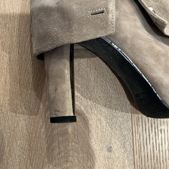 Stuart Weitzman suede spats knee high boots - Picture 4 of 7